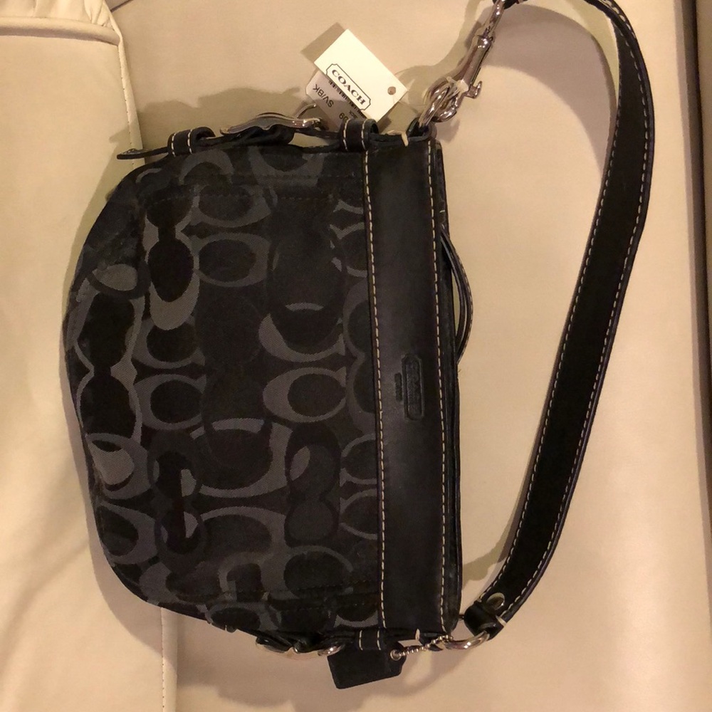 NWT-Black Small Signature Coach Bag